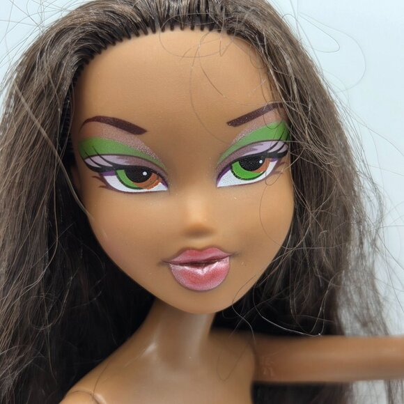 Bratz Doll Head On Barbie Body Franken Doll Sasha Brown Hair - Picture 2 of 7